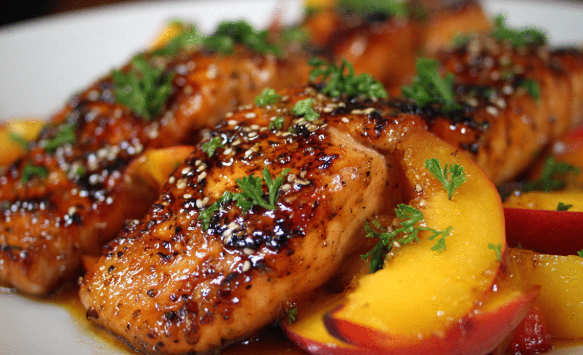 Bourbon Peach Glazed Salmon: A Delightful Recipe to Try!
