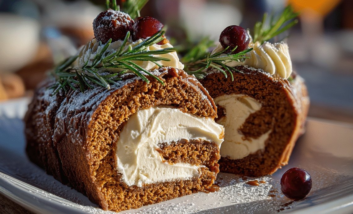 Gingerbread Yule Log: A Festive Holiday Delight