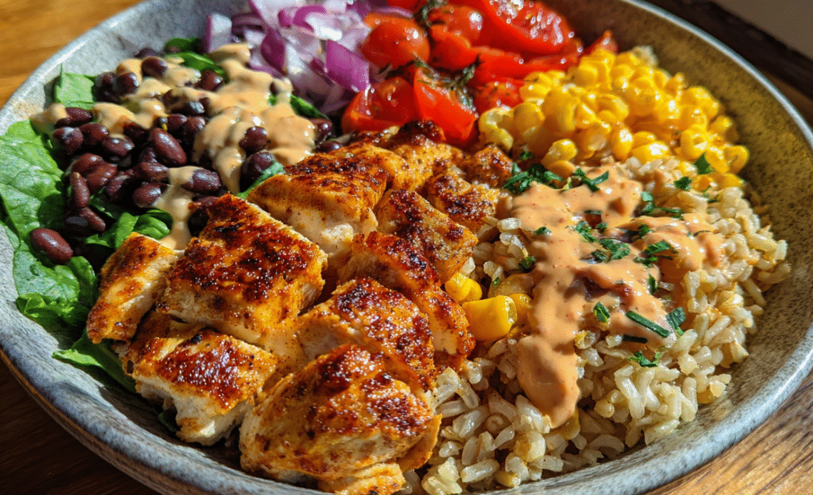 Irresistible High Protein BBQ Ranch Chicken Bowl Recipe