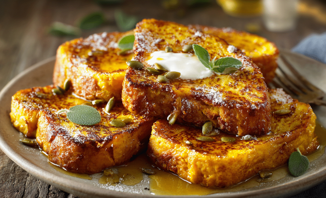 Pumpkin French Toast Breakfast