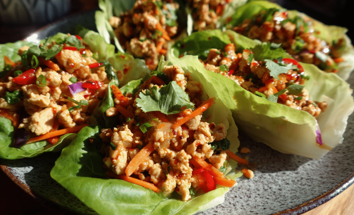 Thai Chicken Lettuce Wraps: A Flavorful and Healthy Delight