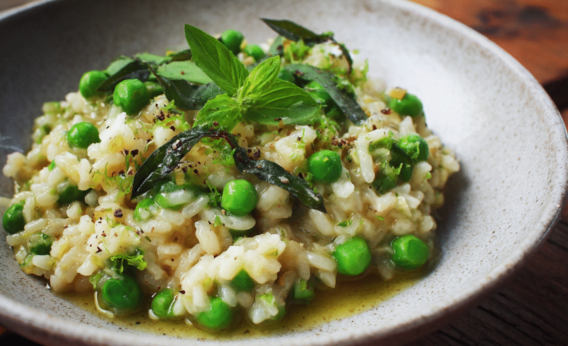 Pea Poppin’ Risotto Recipe
