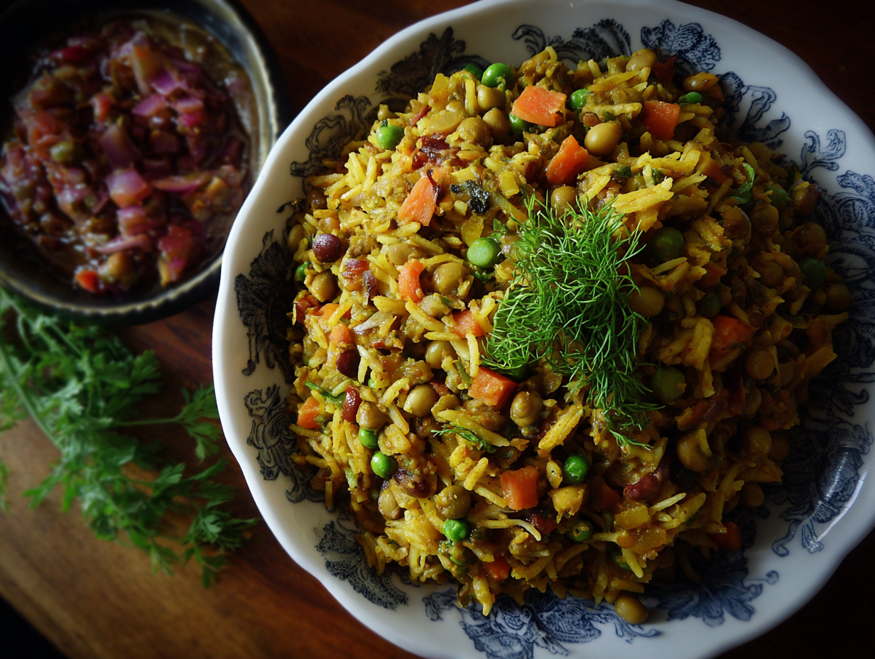 Pigeon Peas Pilau with Carrot Pickle Recipe: A Flavorful, Nutrient-Rich Feast