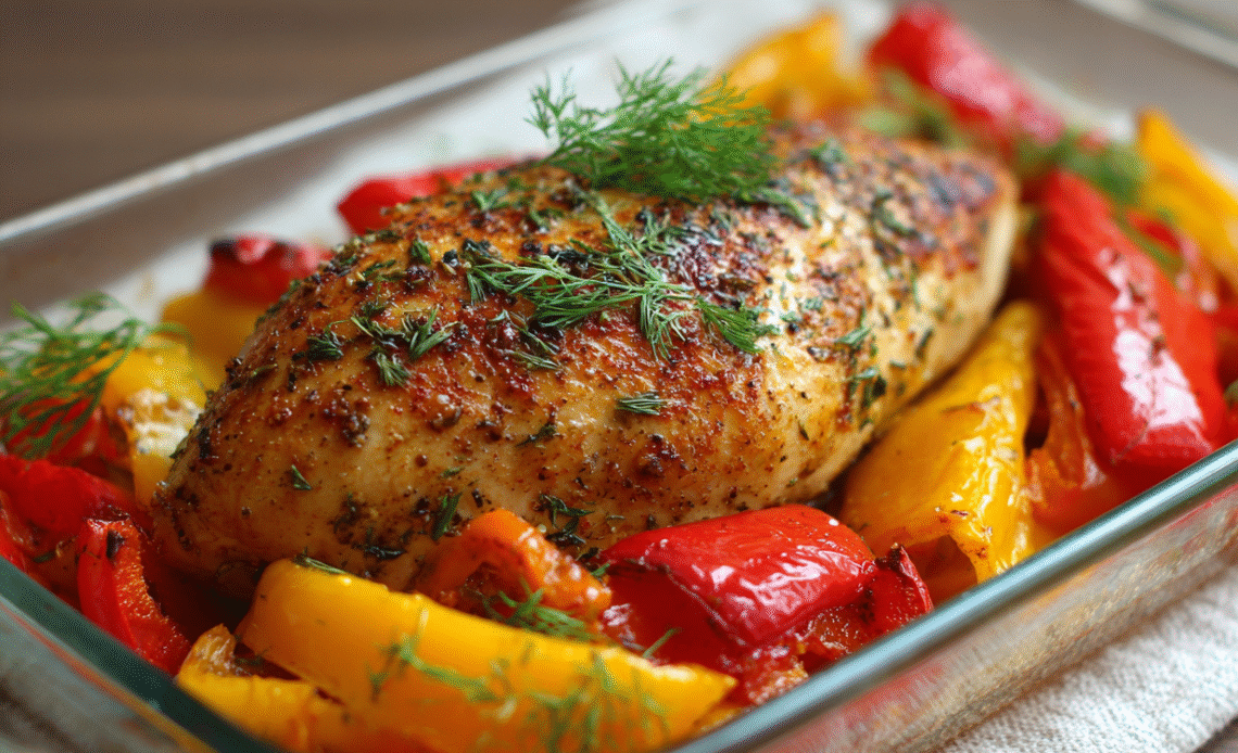 Roast Chicken Breast with Peppers