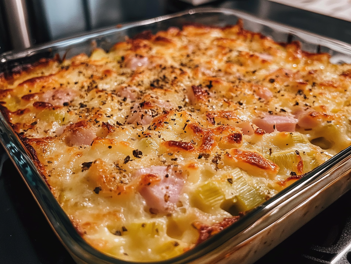 Cheesy Ham and Leek Bake Recipe: A Lighter Take on a Comforting Classic