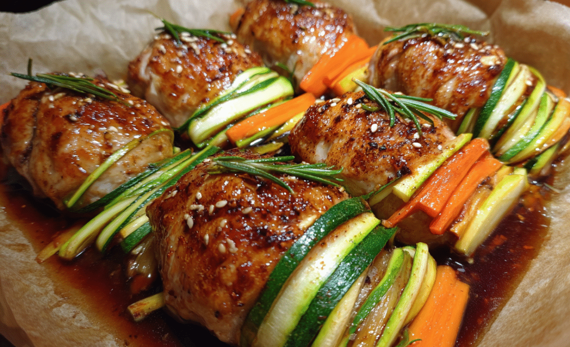 Chicken and Vegetable Parcels