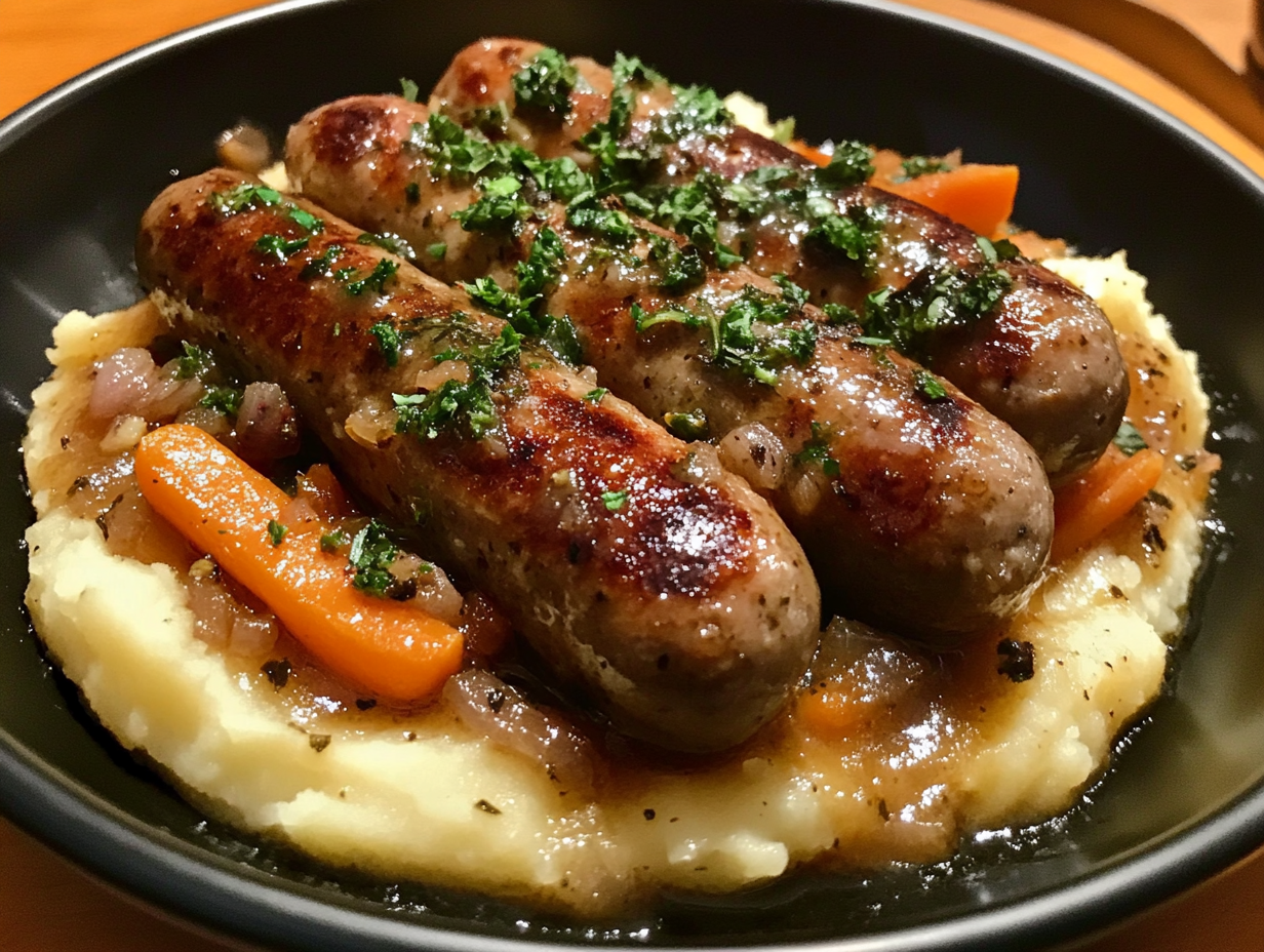 Old School Sausage and Mash Recipe: A Healthier Take on a British Classic