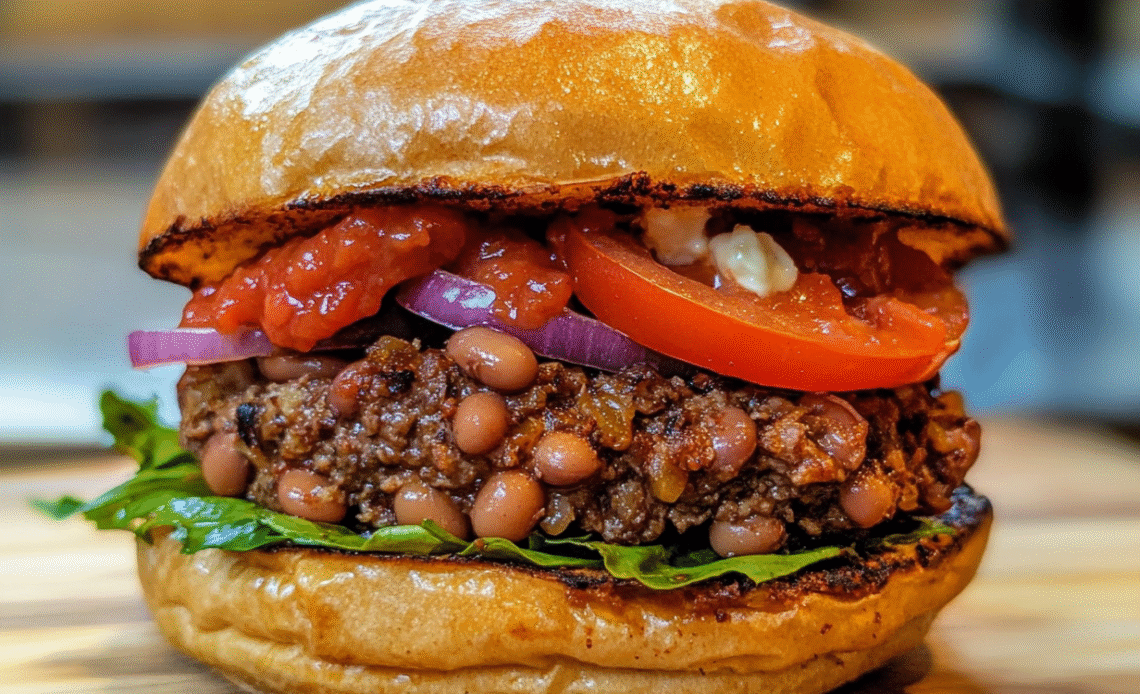 Chilli Beef and Bean Burger