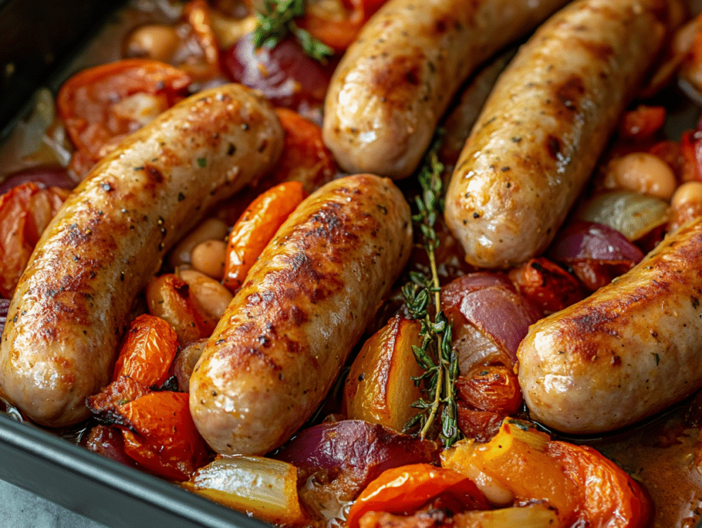 Sausage - Tomato and Butter Bean Bake: The Ultimate Comfort Food Made Healthy