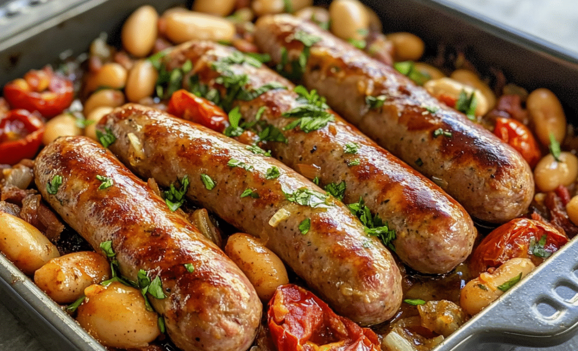 Sausage - Tomato and Butter Bean Bake