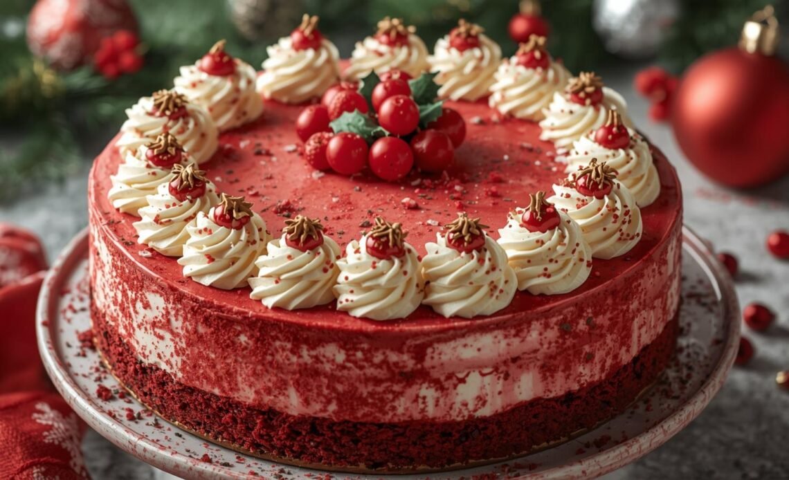 Christmas Red Velvet Cheesecake Recipe – Festive & Delicious