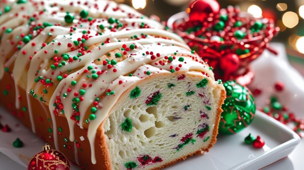 thhe best Christmas Sprinkle Buttermilk Bread