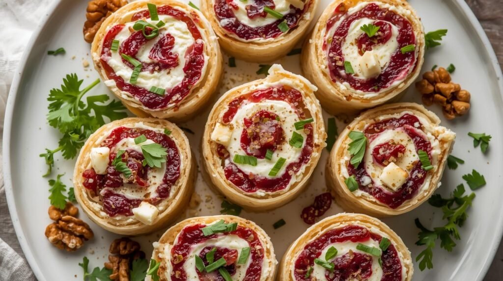 Vibrant Cranberry Feta Pinwheels with Cream Cheese: A Healthier Party Star