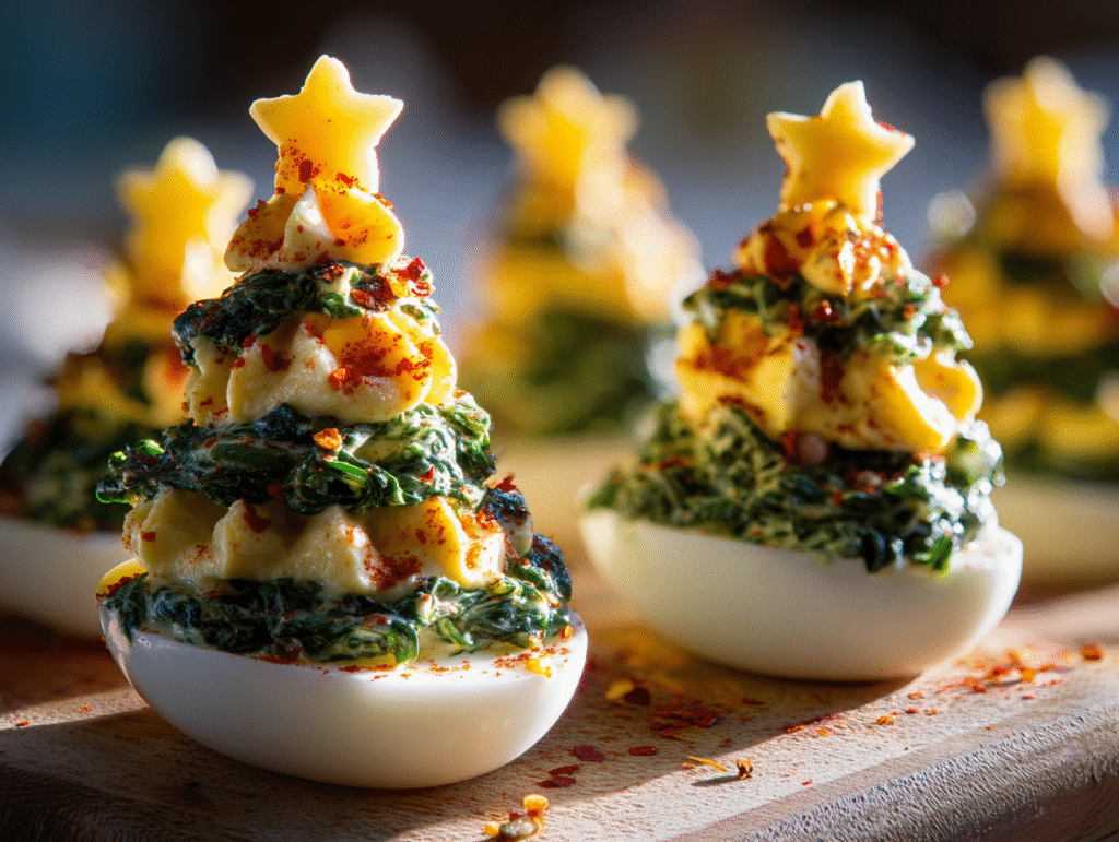 Deviled Egg Christmas Trees Recipe