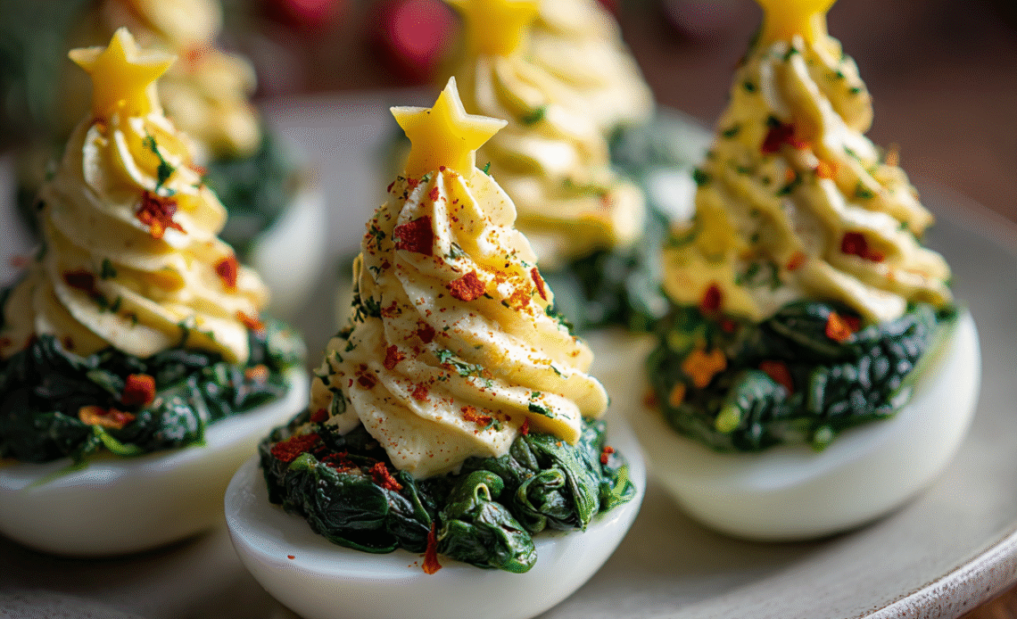 Deviled Egg Christmas Trees