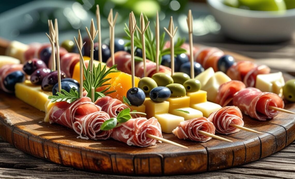 Mini Charcuterie Skewers – Easy No-Cook Party Appetizer