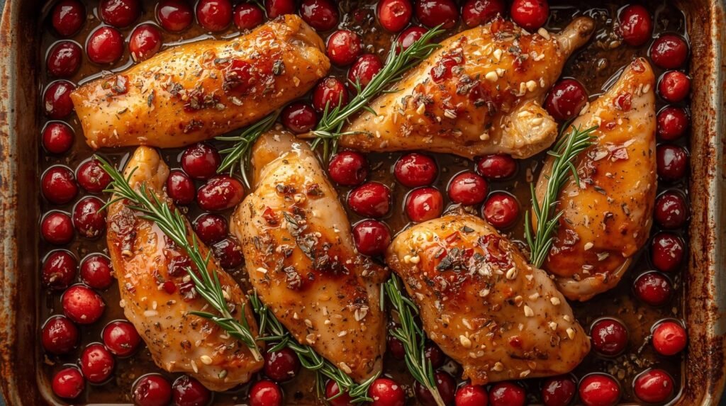 Effortless One-Pan Cranberry Rosemary Chicken