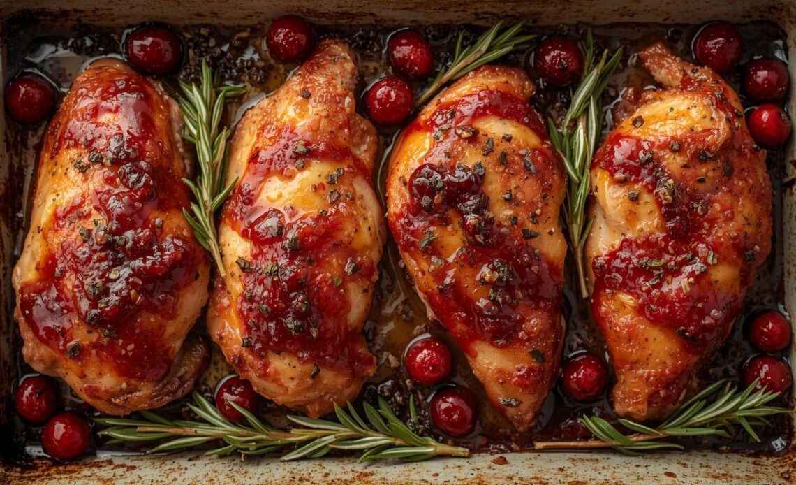 One-Pan Cranberry Rosemary Chicken
