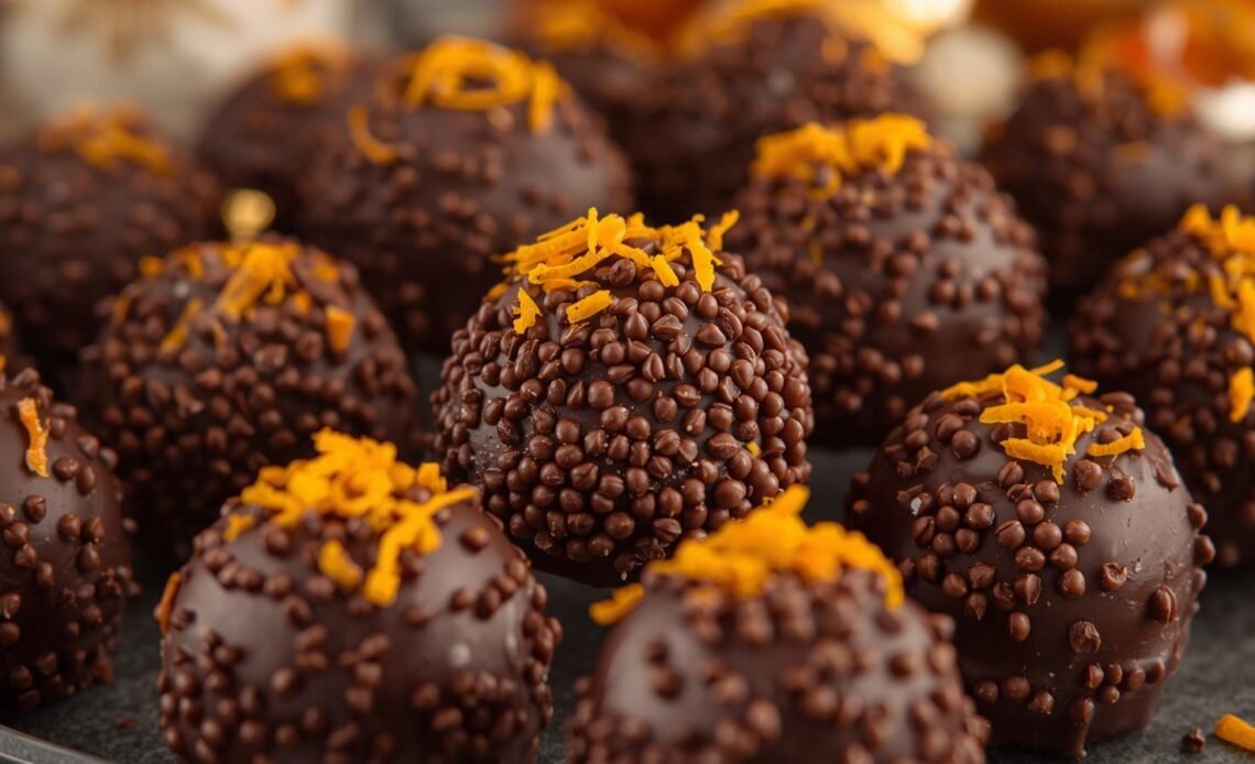 Orange Chocolate Christmas Truffles