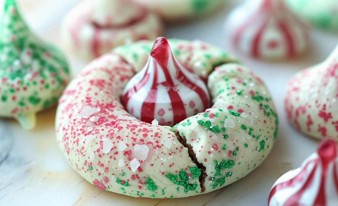 Peppermint Kiss Cookies