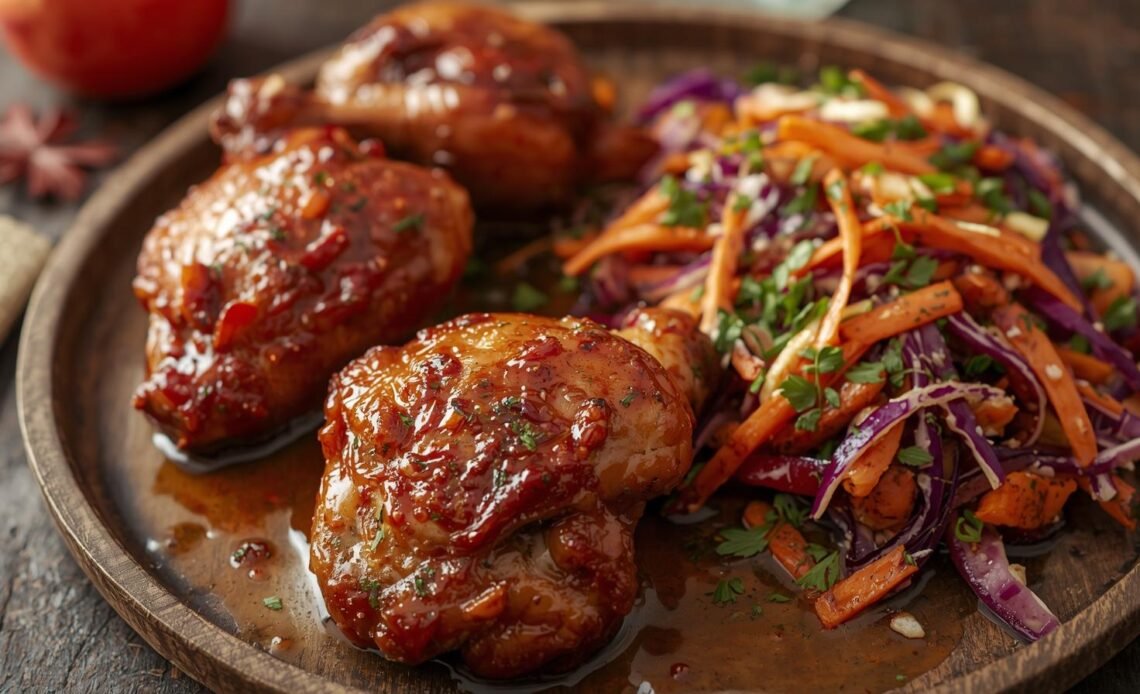 Irresistible Sticky Apple Cider Chicken with Crisp Autumn Slaw: A Seasonal, Sugar-Conscious Feast