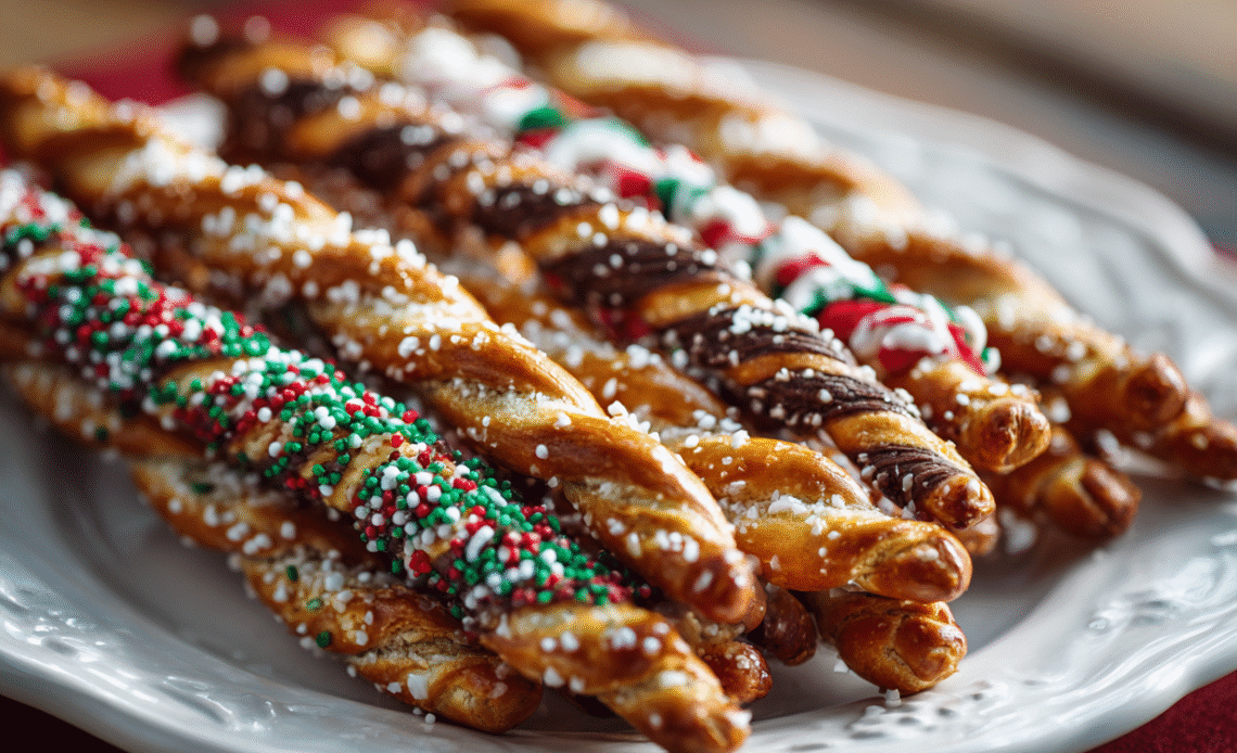 Christmas Pretzel Rods Recipe