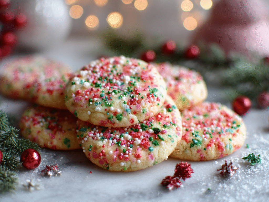 Christmas Sprinkle Sugar Cookies