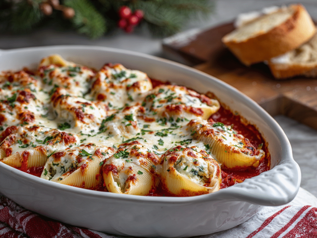 Festive Christmas Stuffed Shells Recipe
