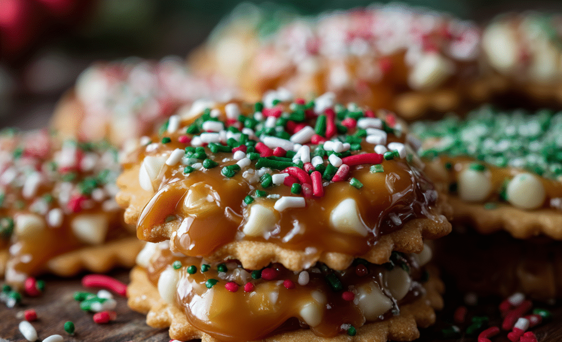 Caramel Ritz Cracker Christmas Cookies | Easy Holiday Treats