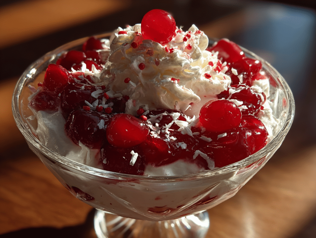 Christmas Cherry Fluff: A Festive, Whimsical, and Effortless Holiday Dessert