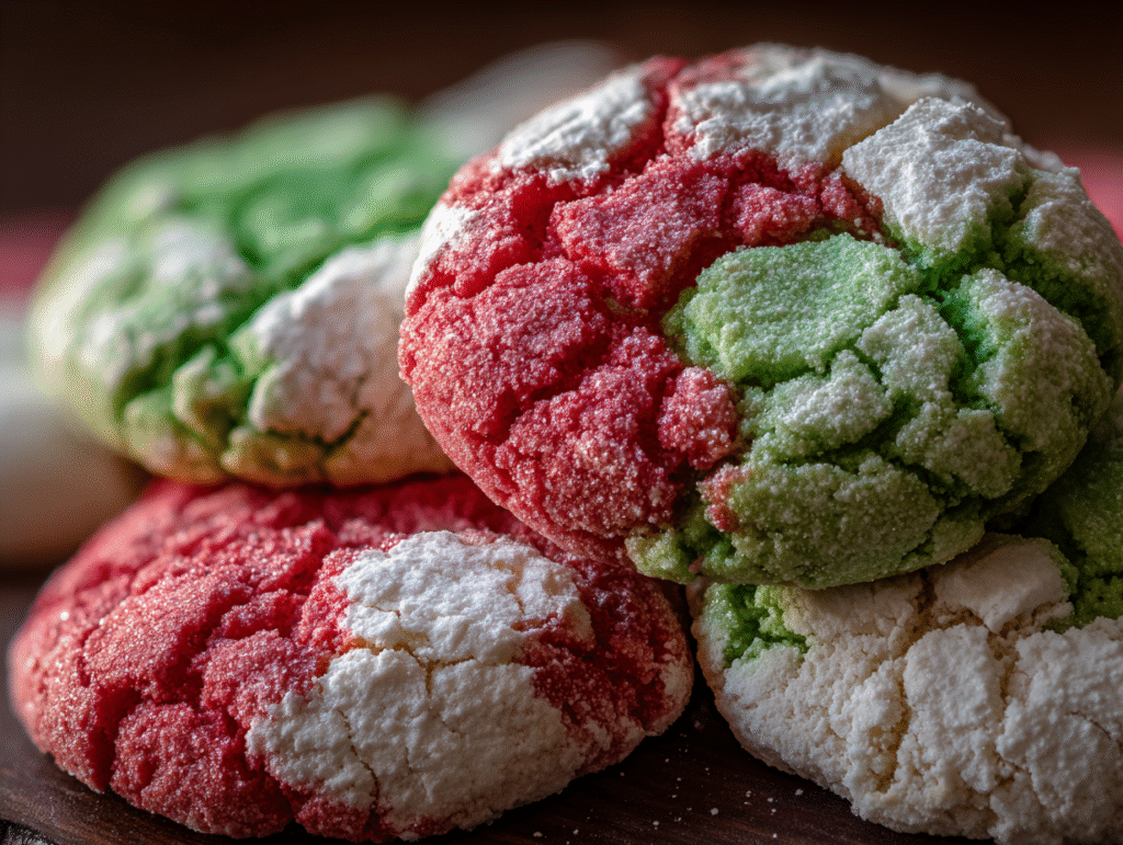 the best Christmas Crinkle Cookies