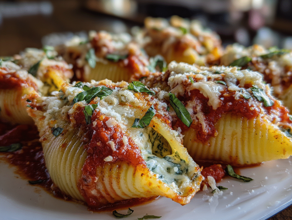 the best Christmas Stuffed Shells