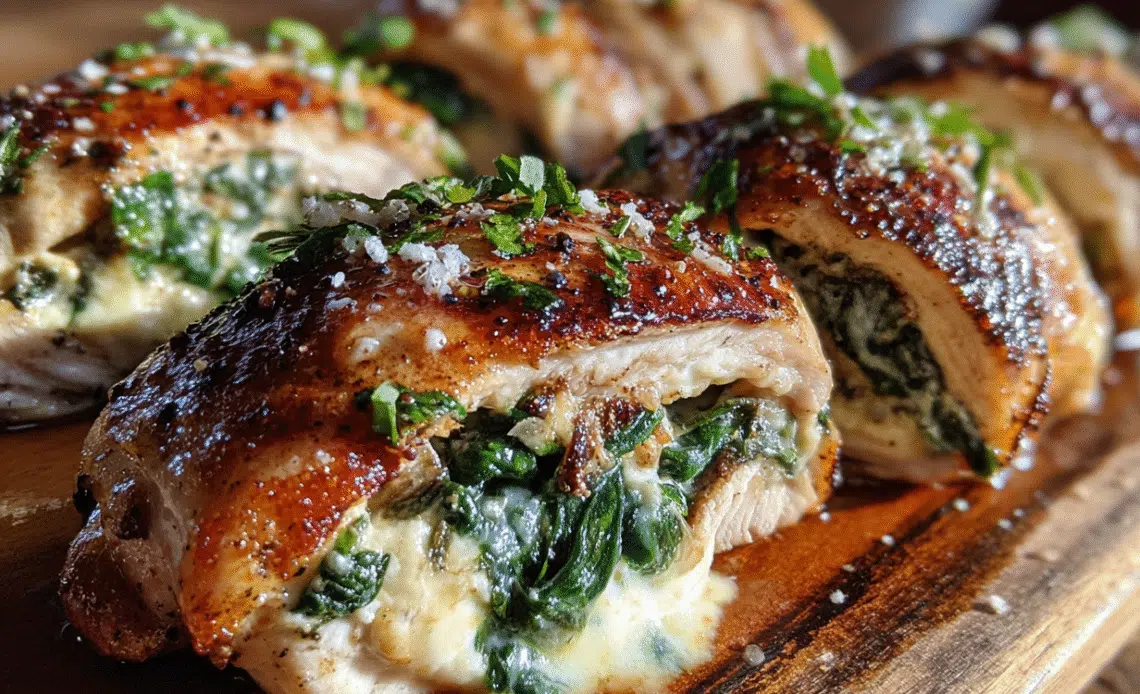 Herbed Ricotta Stuffed Chicken Rolls for a Cozy Dinner Delight