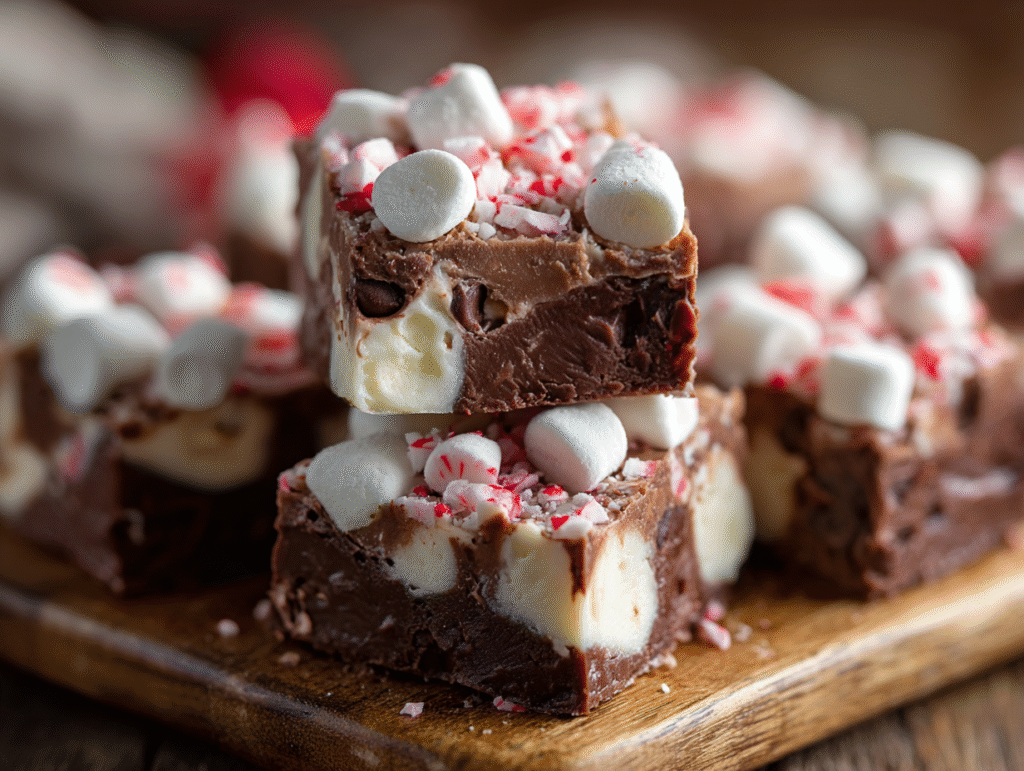 Hot Chocolate Peppermint Fudge