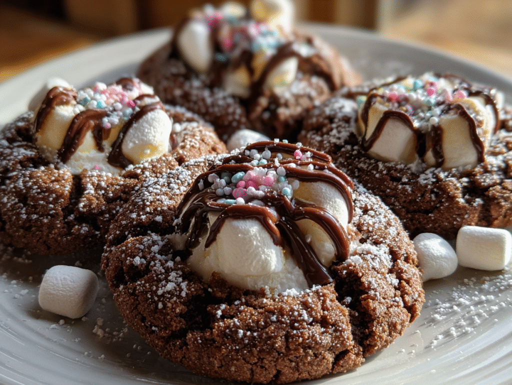 perfect for Christmas Hot Cocoa Cookie Blossoms