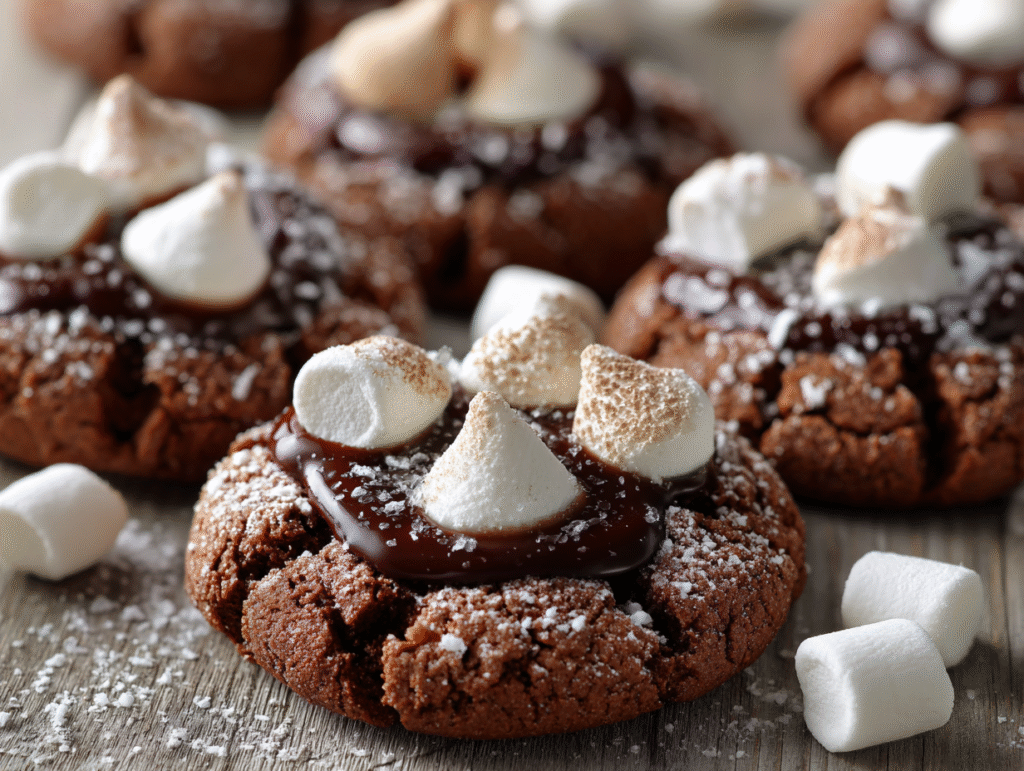 Hot Cocoa Cookie Blossoms