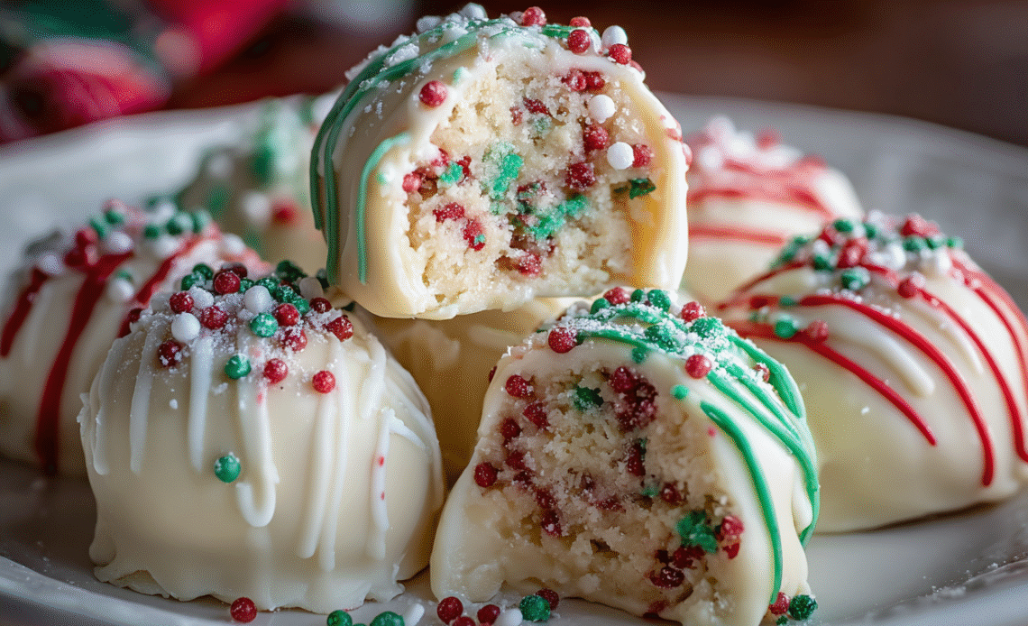 Little Debbie Christmas Tree Cake Truffles (Easy No-Bake Holiday Treat)