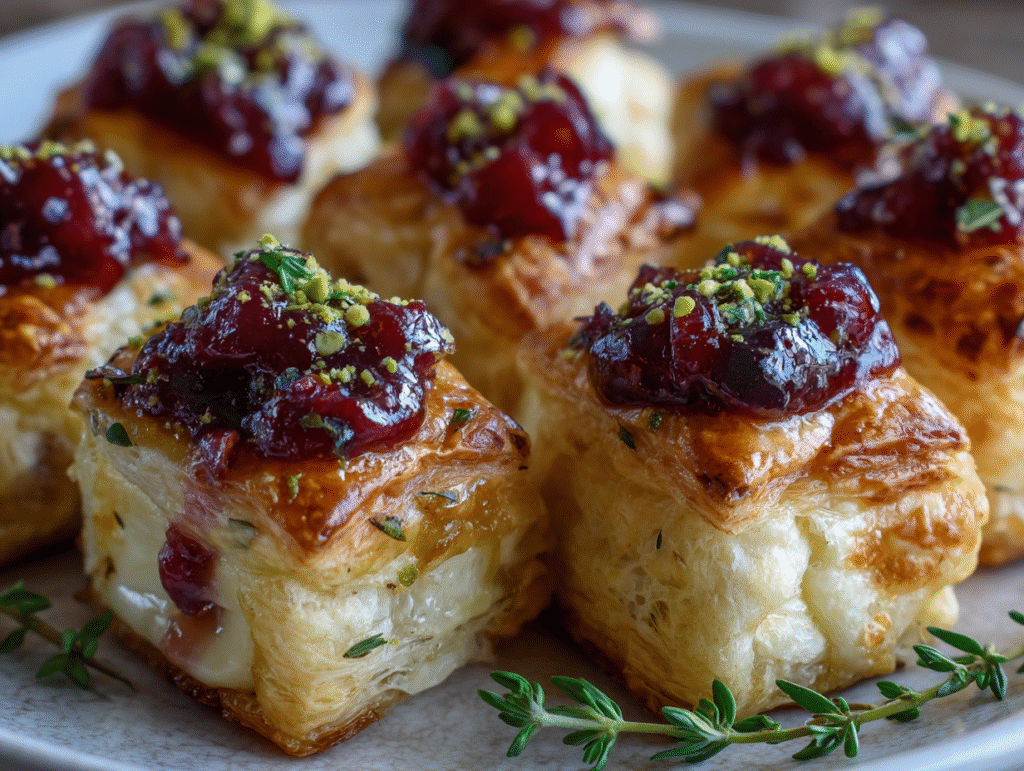 Best Mini Cranberry Brie Bites With Puff Pastry