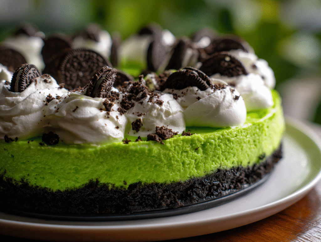 the best Grinch Christmas Cheesecake
