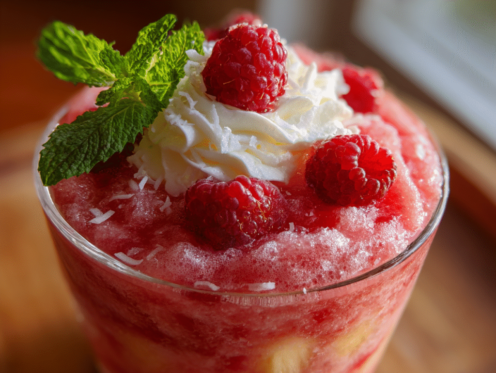 Raspberry Colada Twist – A Tropical Fusion of Coconut Cream & Berry Bliss