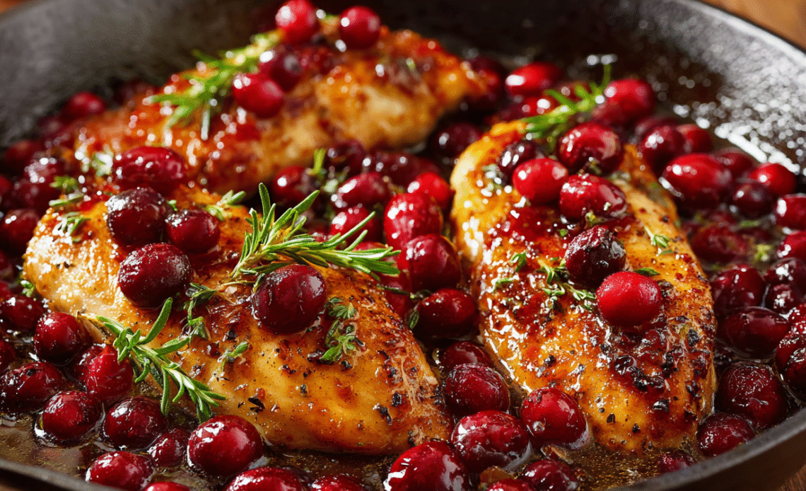 Skillet Cranberry Orange Chicken Recipe
