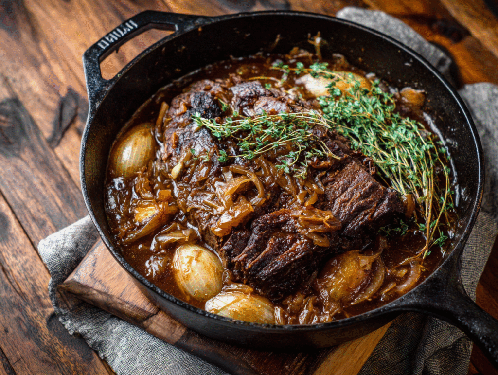 Healthy Comforting French Onion Pot Roast: A Slow-Cooked, Sugar-Conscious Classic