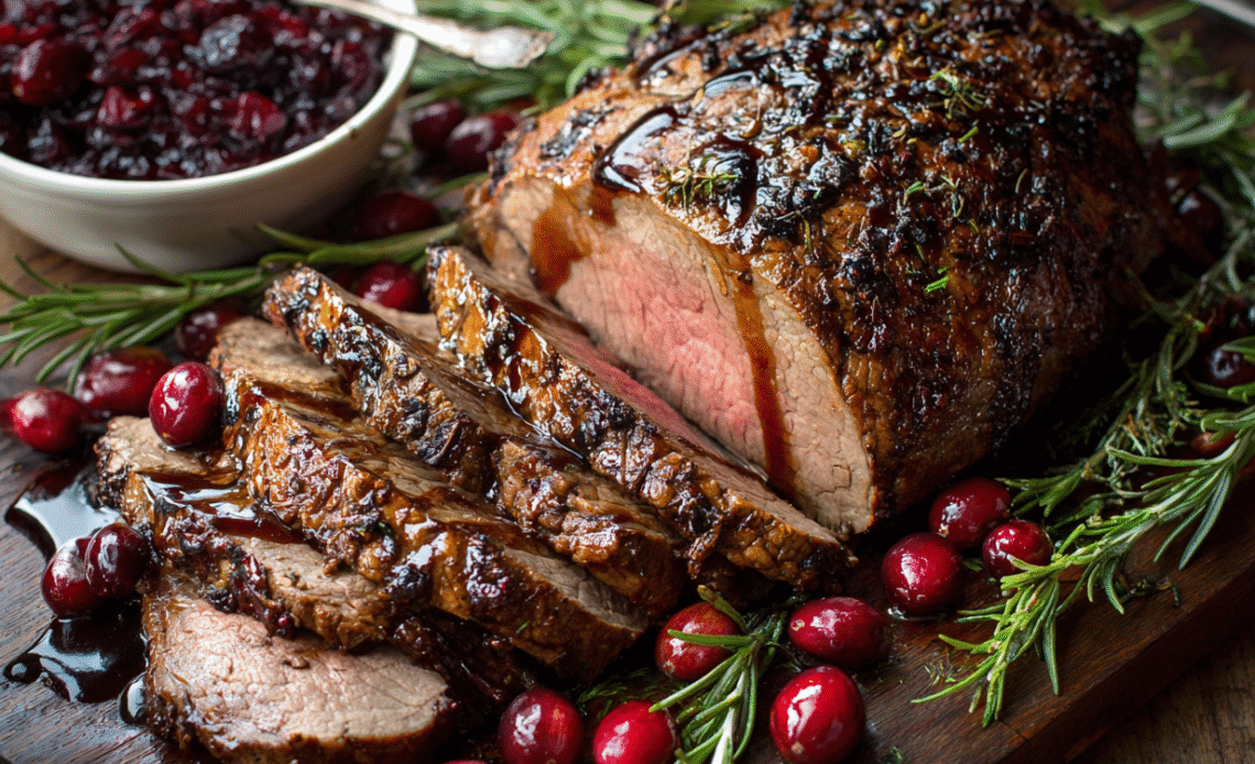Cranberry Balsamic Roast Beef: A Festive Centerpiece for Winter Gatherings