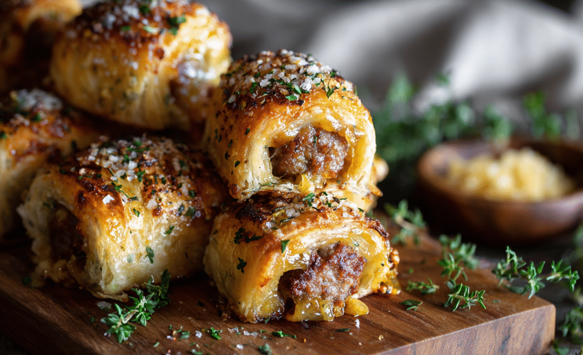 French Onion Sausage Rolls