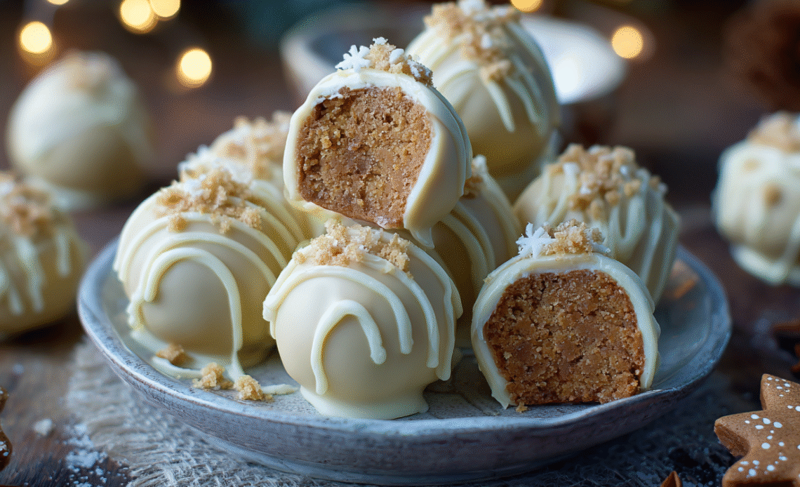 No Bake Gingerbread Truffles