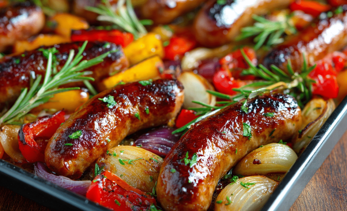 Honey Garlic Sheet Pan Sausage