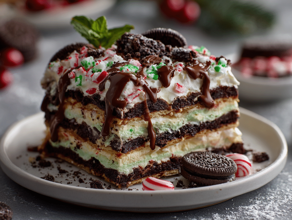 No Bake Christmas Oreo Lasagna: A Festive, Easy, and Crowd-Pleasing Dessert