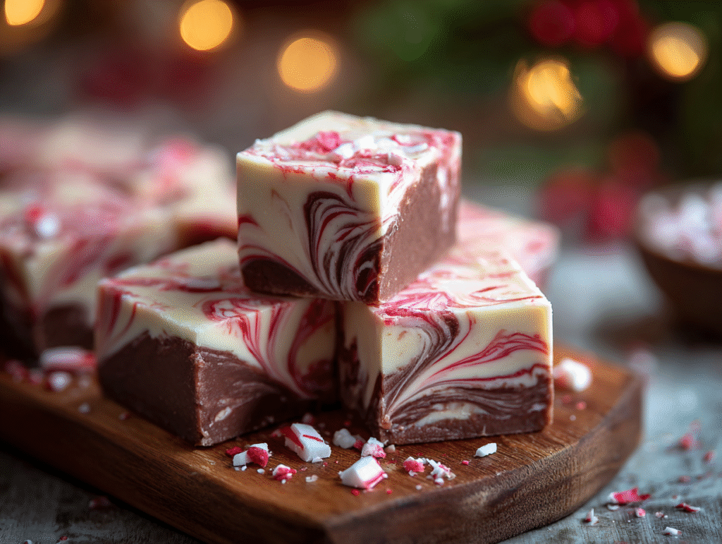 Peppermint Swirl Fudge