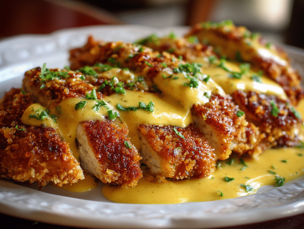 What Is Pretzel Chicken with Mustard-Cheddar Sauce and Why Does It Matter?