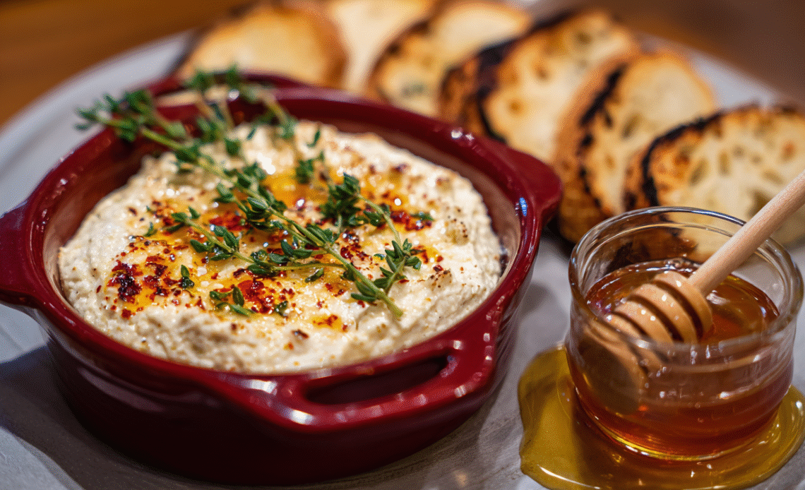 Spicy Ricotta Dip with Hot Honey